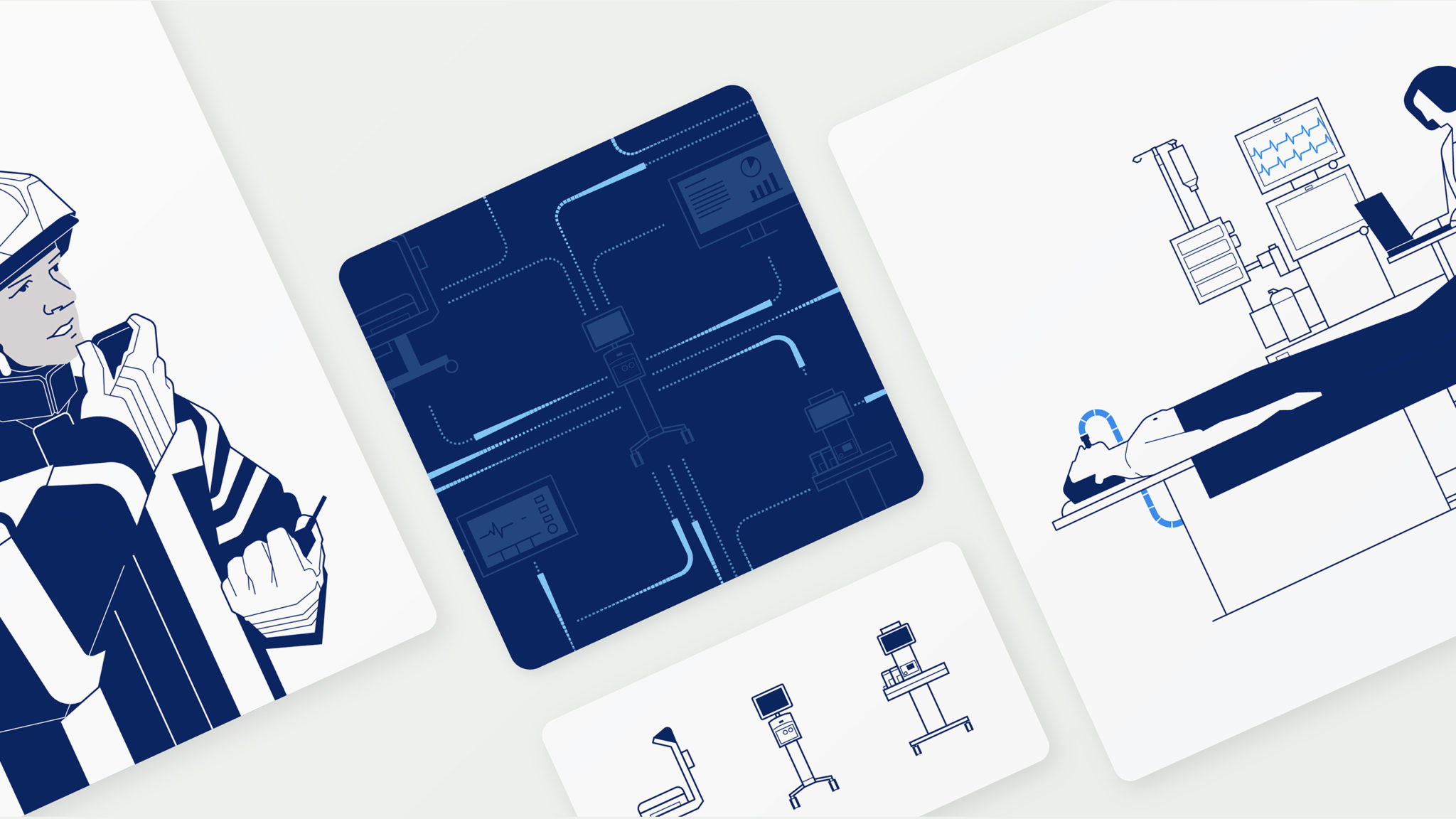 Illustration aus dem Designsystem von Dräger