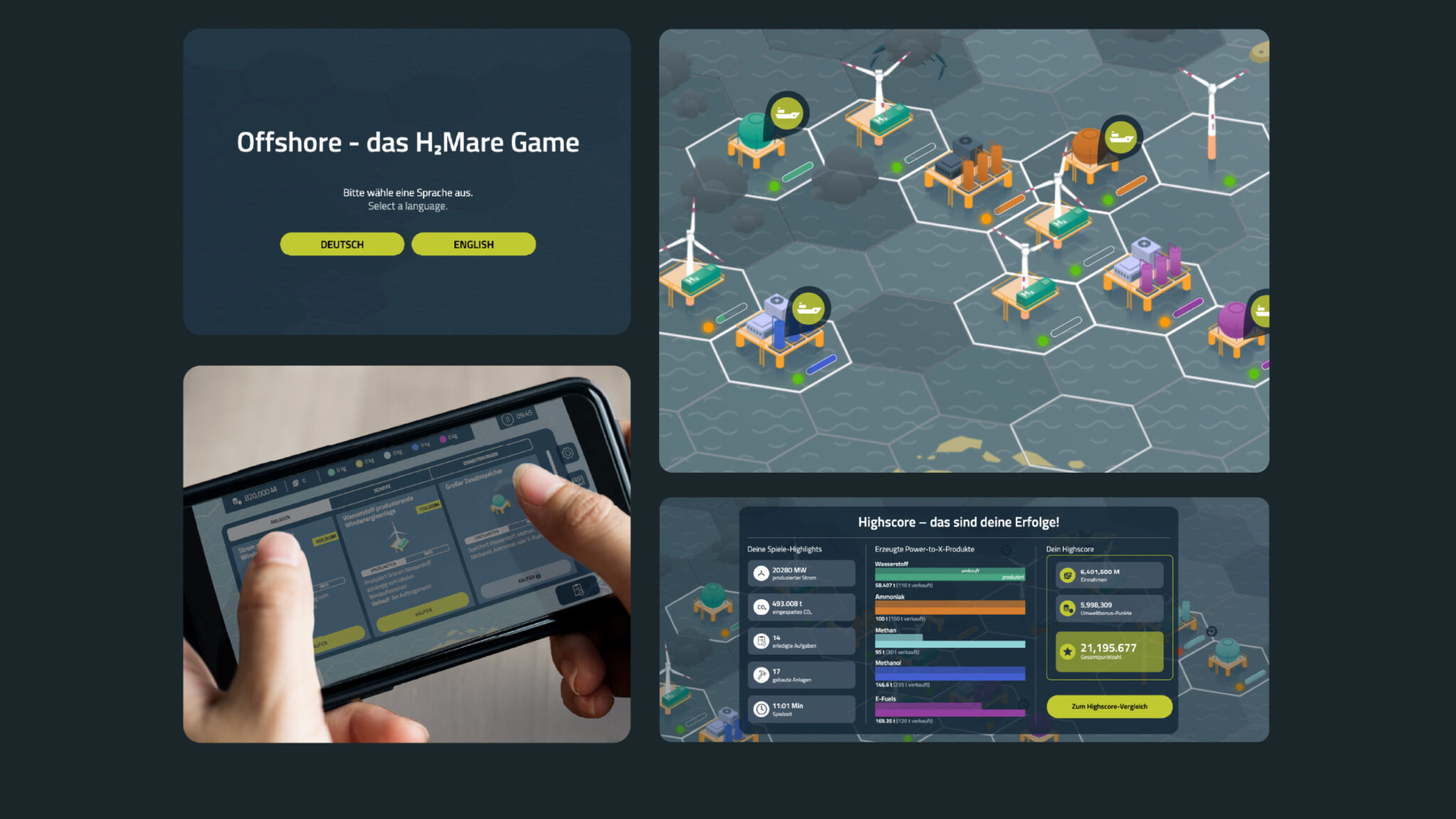 Szene aus dem Serious Game zu grünem Wasserstoff