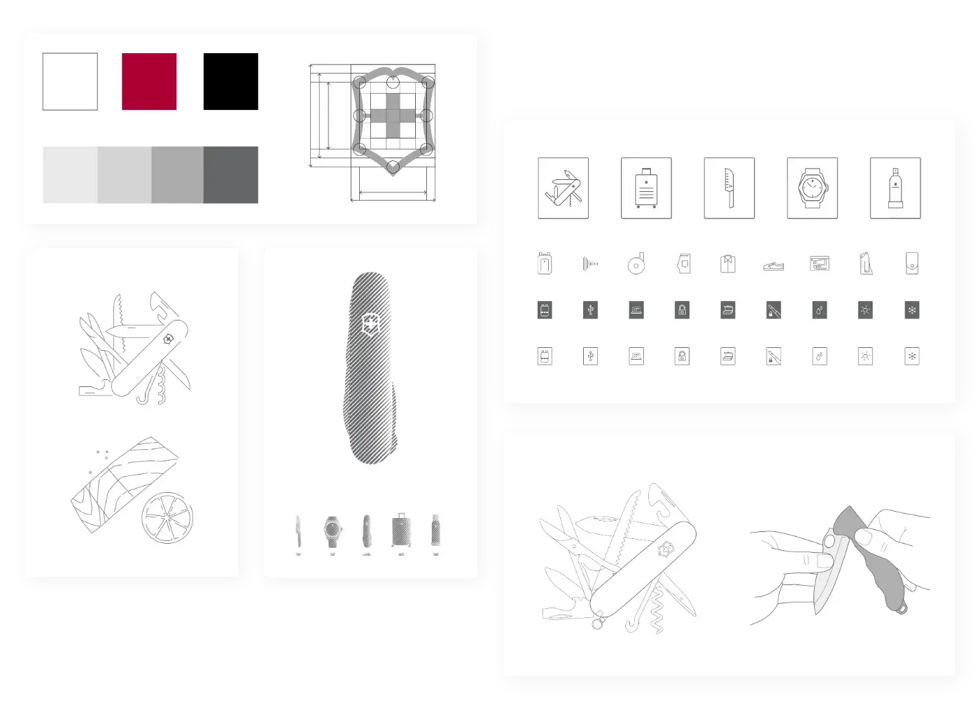Illustrationssystem für Victorinox
